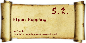Sipos Koppány névjegykártya
